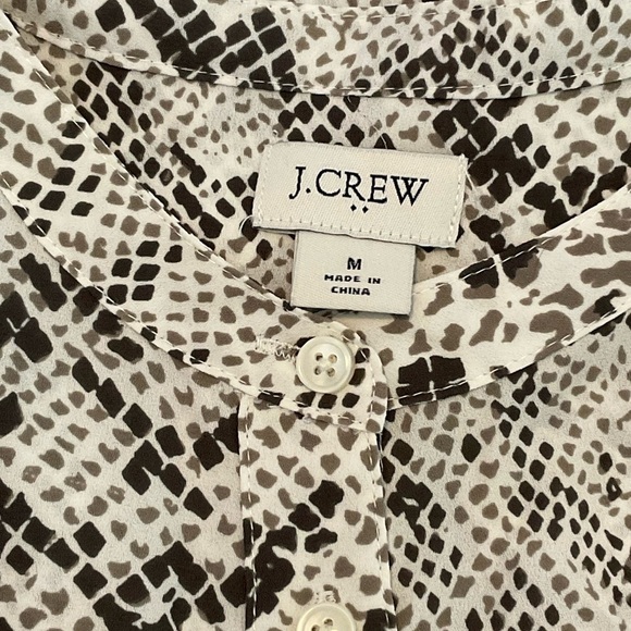 J Crew Python Print Blouse Top Sz M - Picture 3 of 3